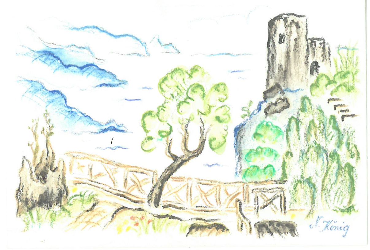 25 Mallorca, Nordküste (Aquarellkreide 1997)